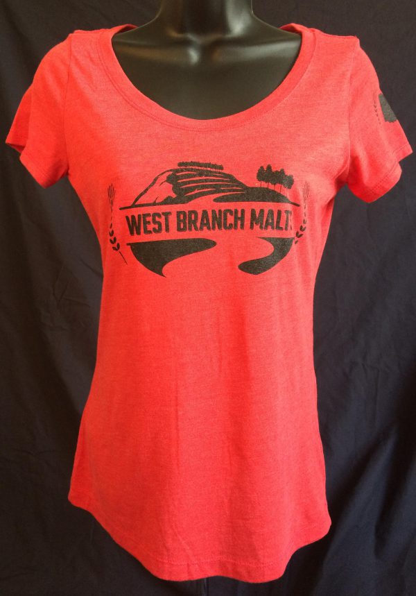 Red Scoop Neck Shirt