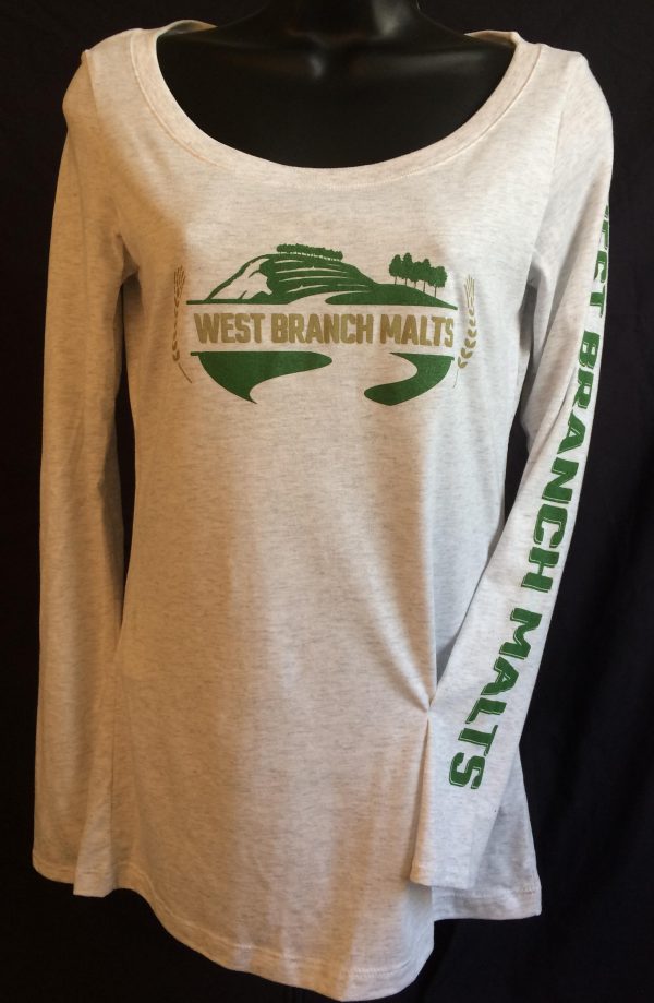 Light Gray Scoop Long Sleeve Shirt