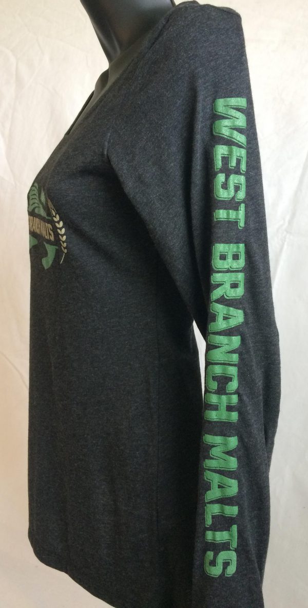 Dark Gray Scoop Long Sleeve Shirt - Image 2